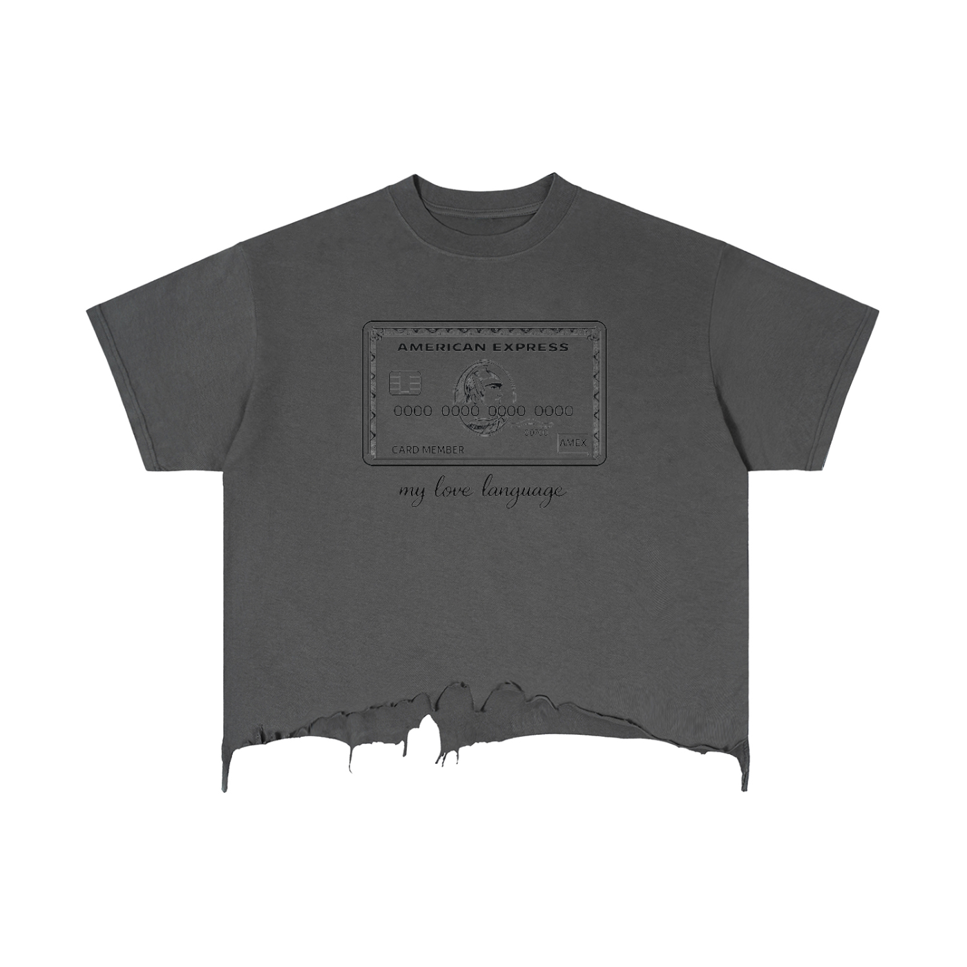 Dead Society Vintage Wash Boxy Distressed Hem T-Shirt