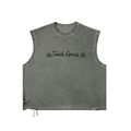 Distressed Grommet Eyelet Tank Top