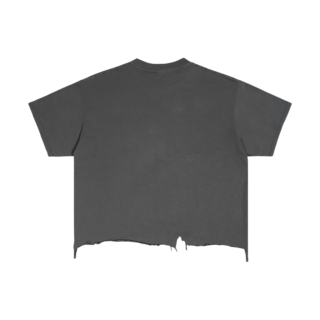 Dead Society Vintage Wash Boxy Distressed Hem T-Shirt
