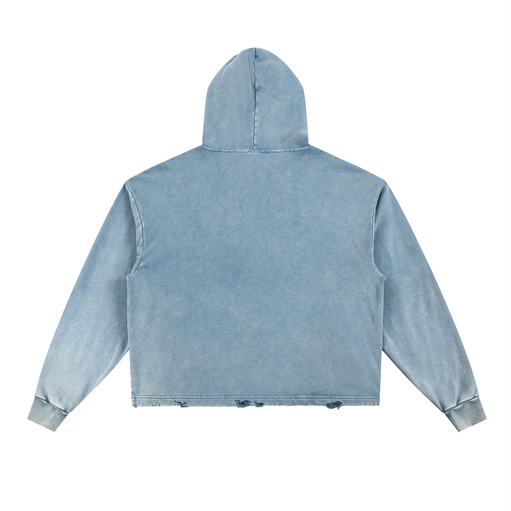 Dead Society Vintage Washed Frayed-Hem Hoodie